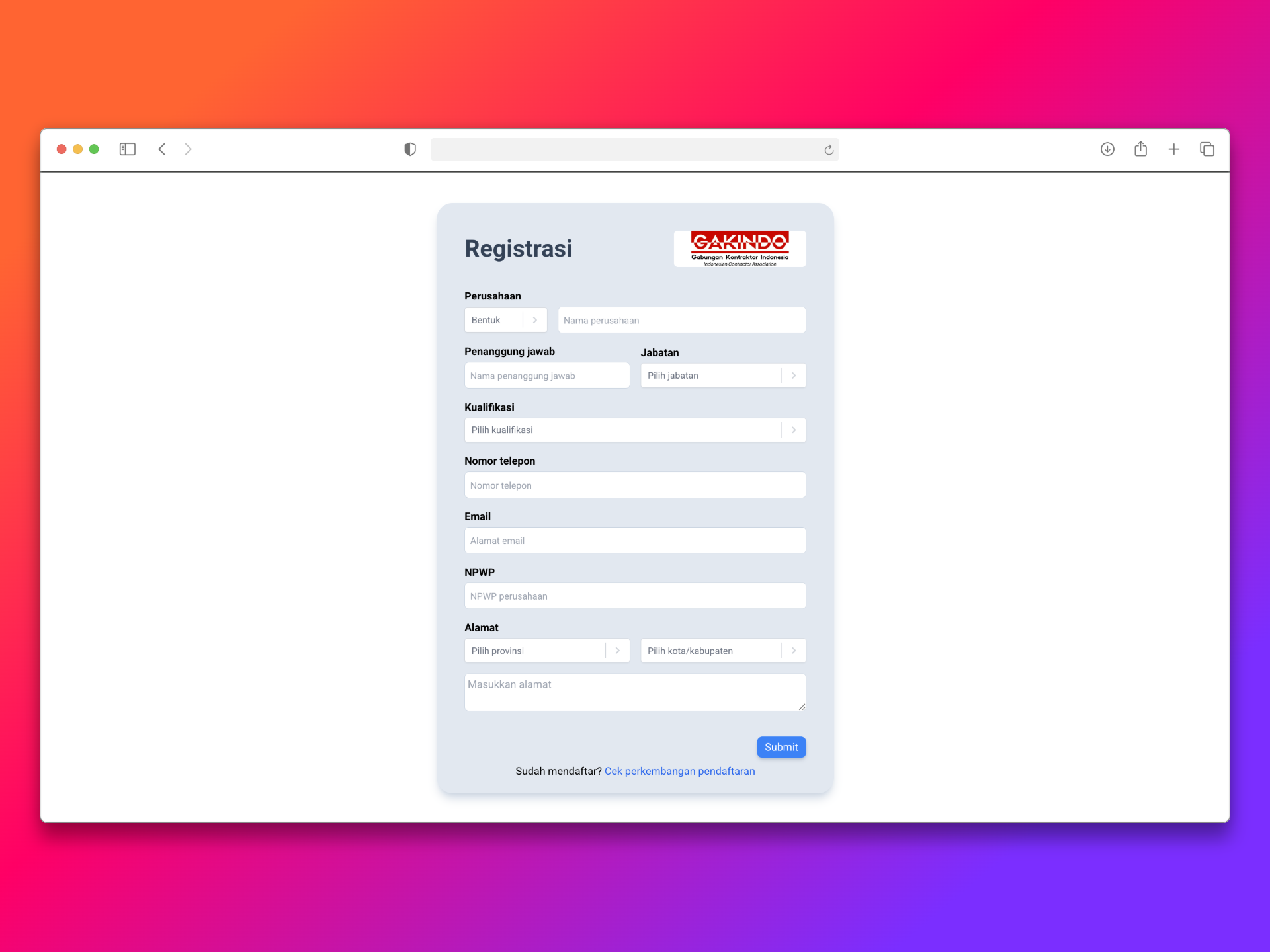 Gakindo Membership